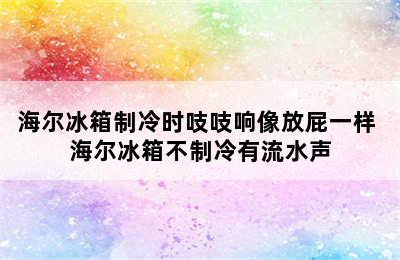 海尔冰箱制冷时吱吱响像放屁一样 海尔冰箱不制冷有流水声